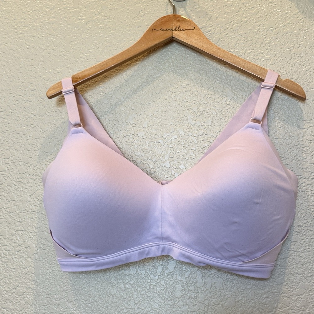 Warners Pink Bra 2x Wireless Tagless Adjustable Back Closure